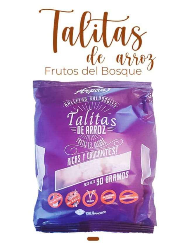 Talitas de arroz frutos rojos x90gr Arpan