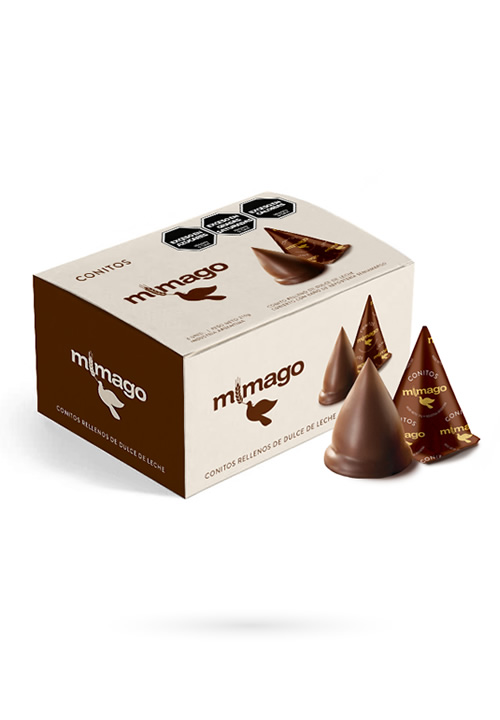 Conitos rellenos dulce de leche x6u Mimago