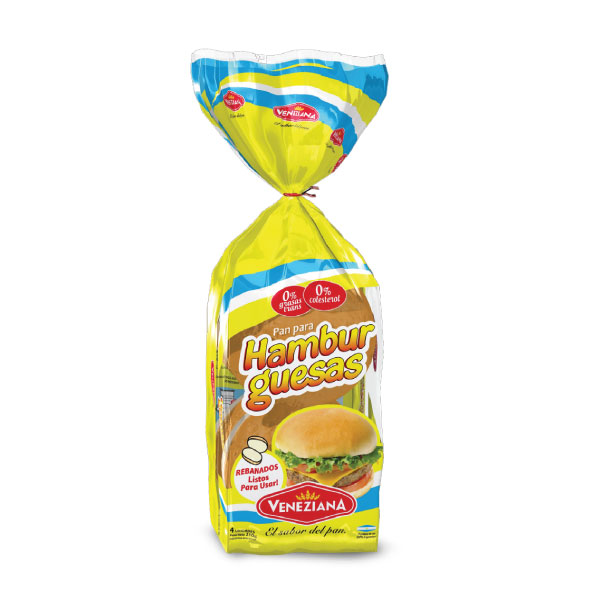 Pan p/hamburguesas x 4u Veneziana