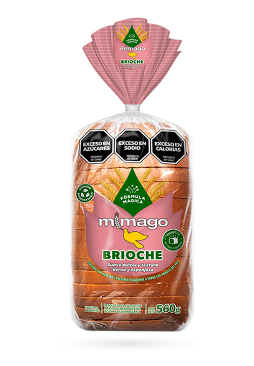 Pan artesanal brioche x 560gr Mimago