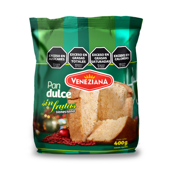 Pan dulce Veneziana sin frutas x 380gr