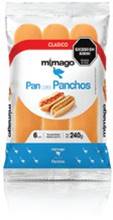 Pan para panchos 240gr x6u Mimago