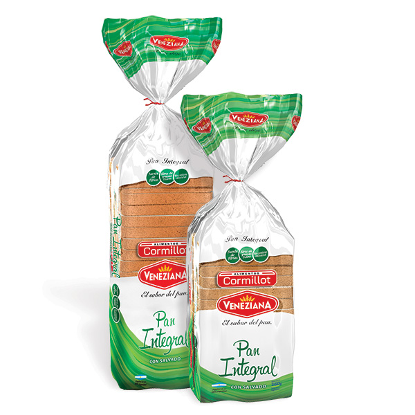 Pan integral con salvado x 360gr Cormillot Veneziana